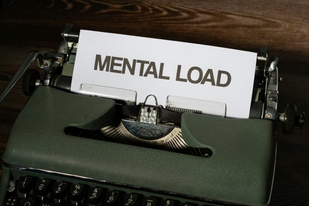 mental load on a typewriter